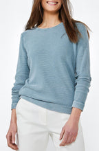 Blue Textured Rib Jumper