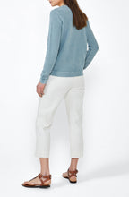 Blue Textured Rib Jumper