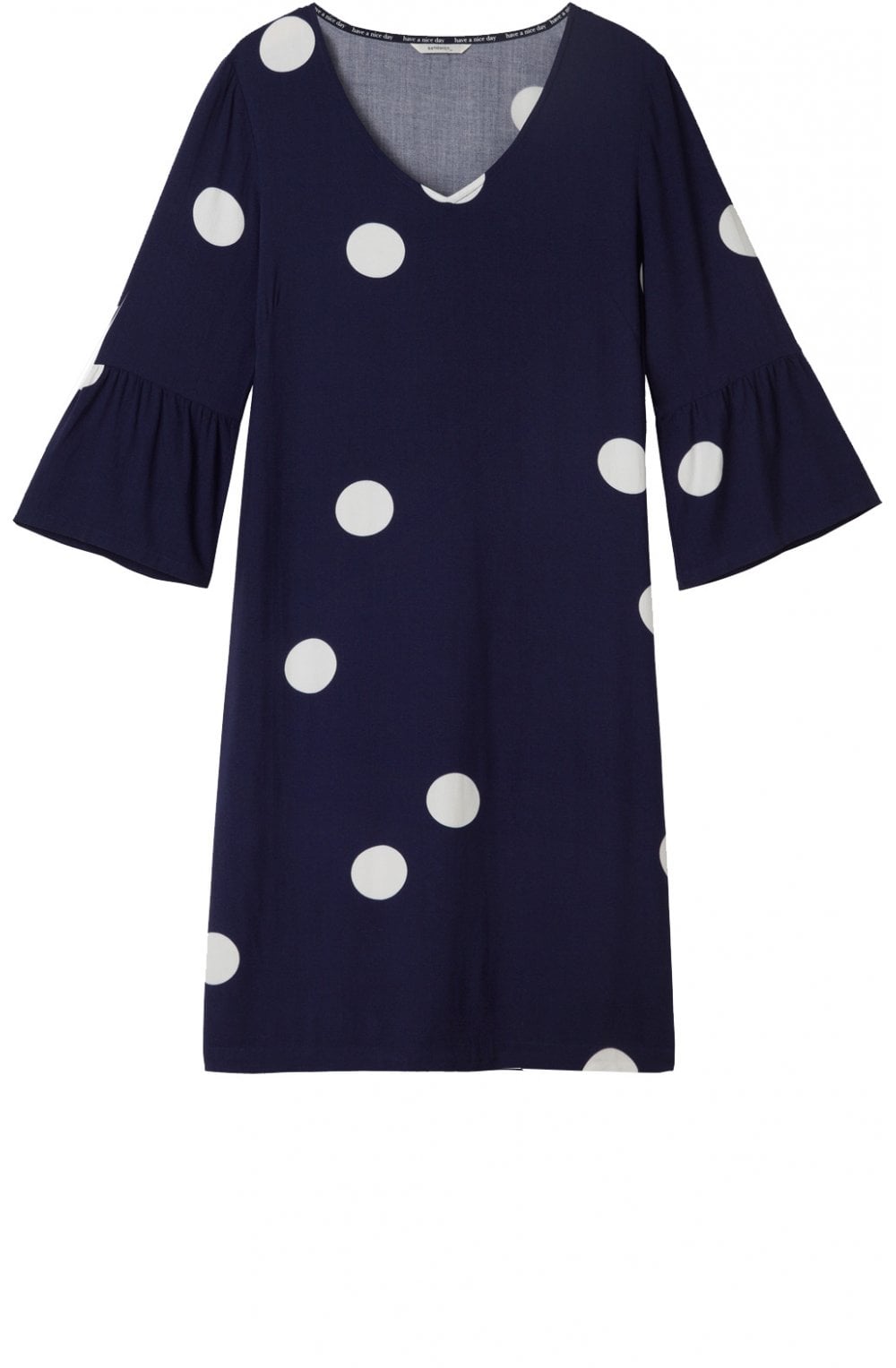 Blue & White Spot Print Dress