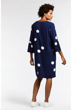 Blue & White Spot Print Dress