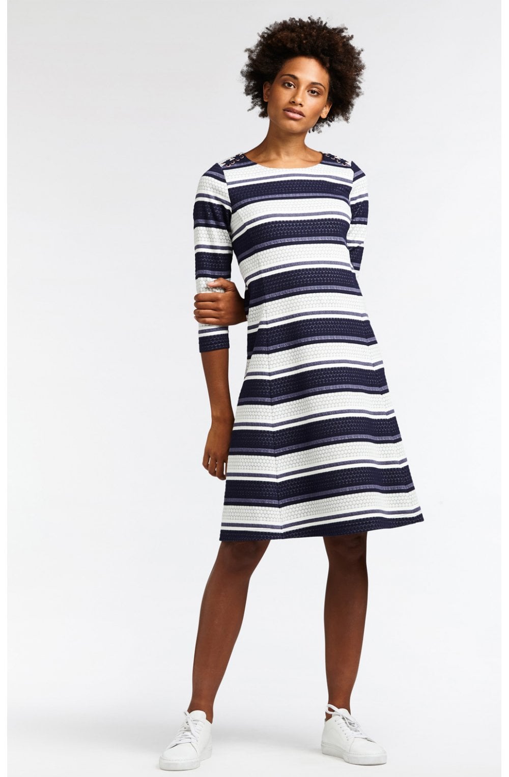 Blue & White Striped Dress