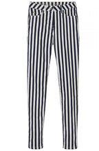 Blue & White Striped Jeans