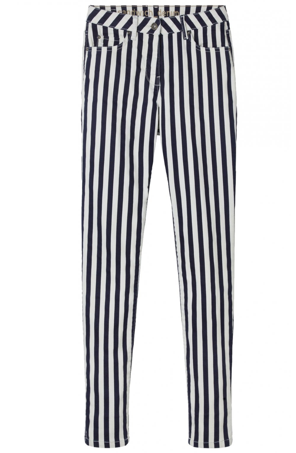 Blue & White Striped Jeans