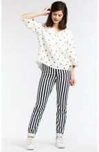 Blue & White Striped Jeans