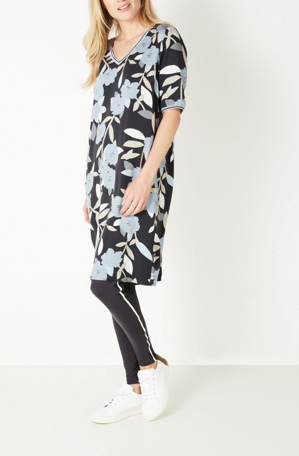 Bold Floral Print Dress