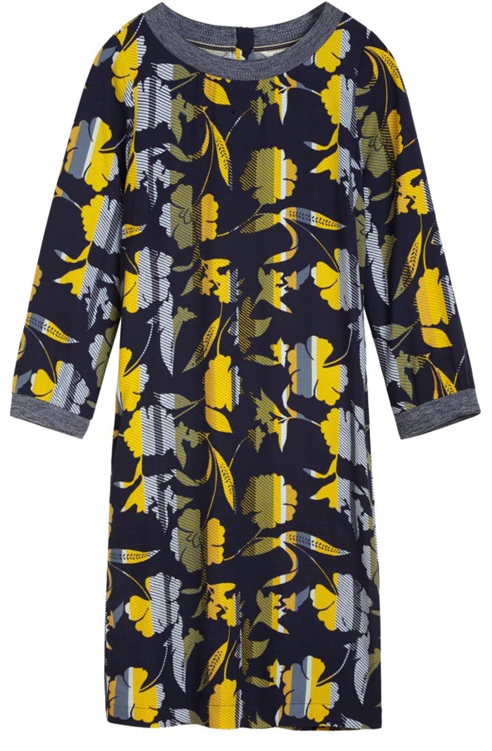 Bold Floral Print Shift Dress