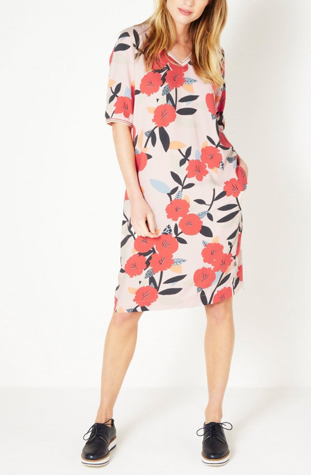 Bold Floral Shift Dress
