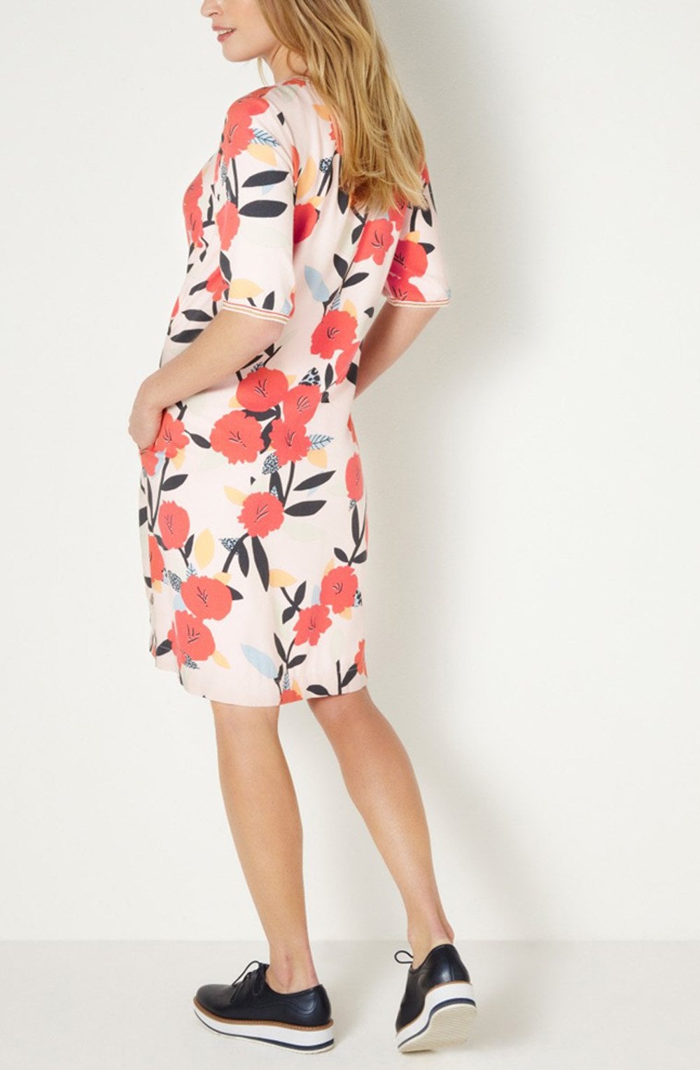 Bold Floral Shift Dress