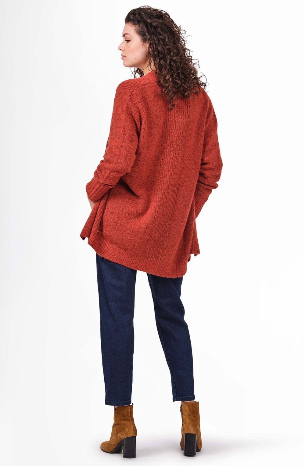 Burnt Orange Knit Cardigan