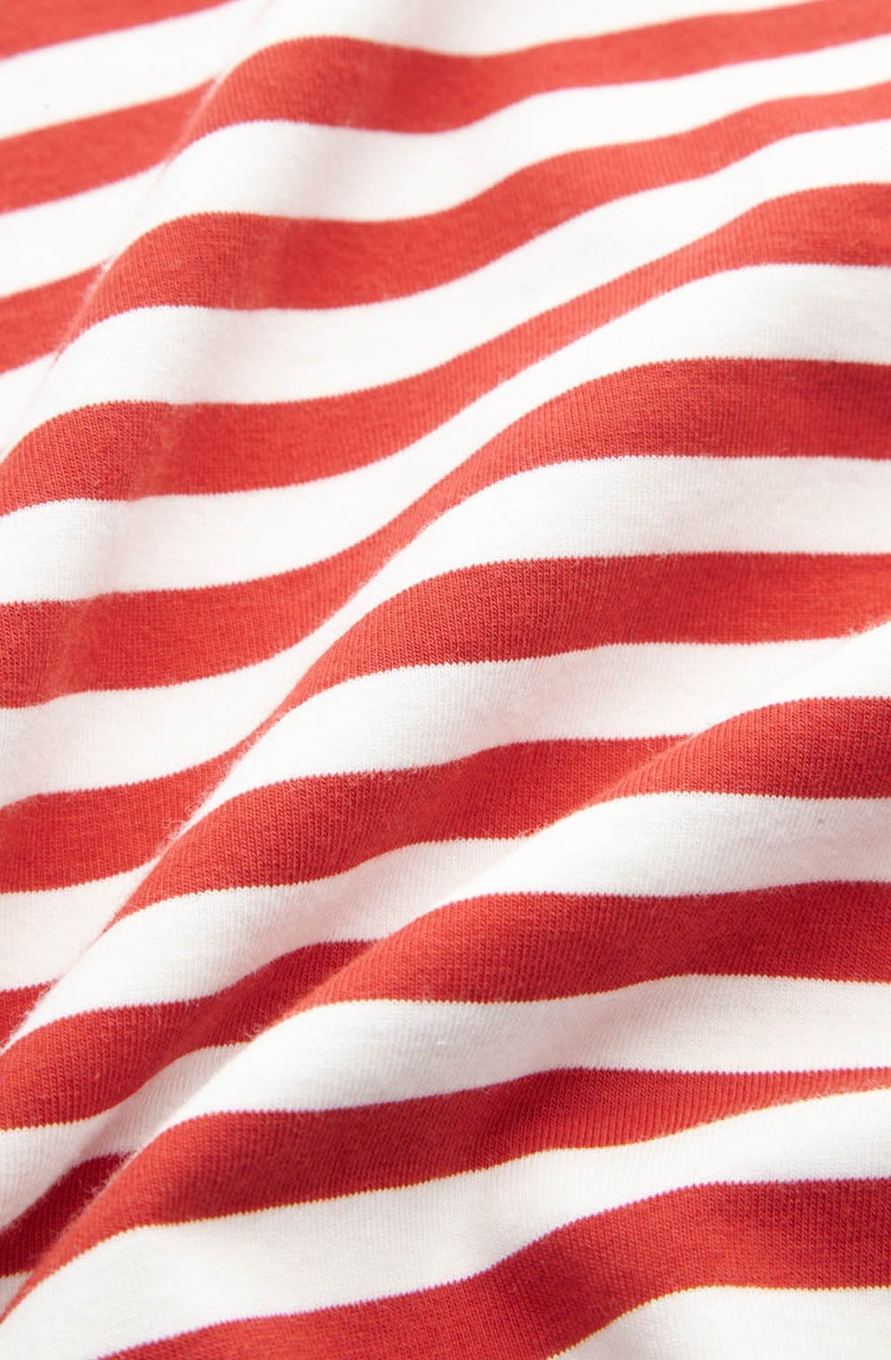 Burnt Red & Off White Striped Top