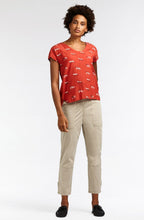 Burnt Red Tiger Print T Shirt