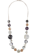 Button shell and cord necklace