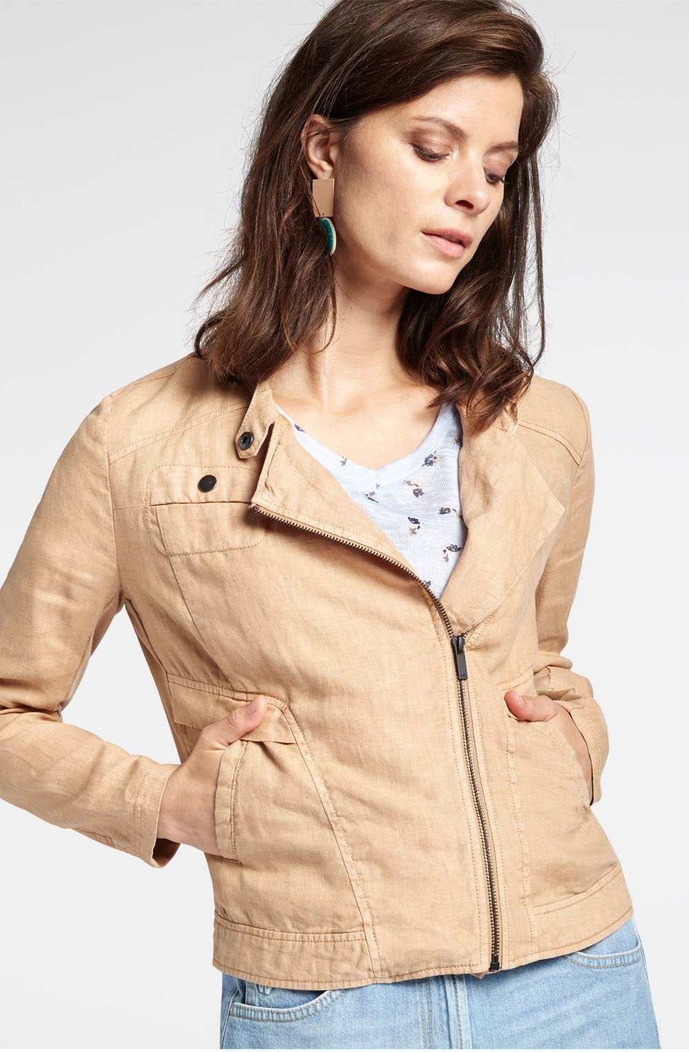 Camel Linen Jacket