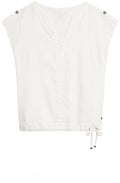 Cloud Dancer Linen Blouse