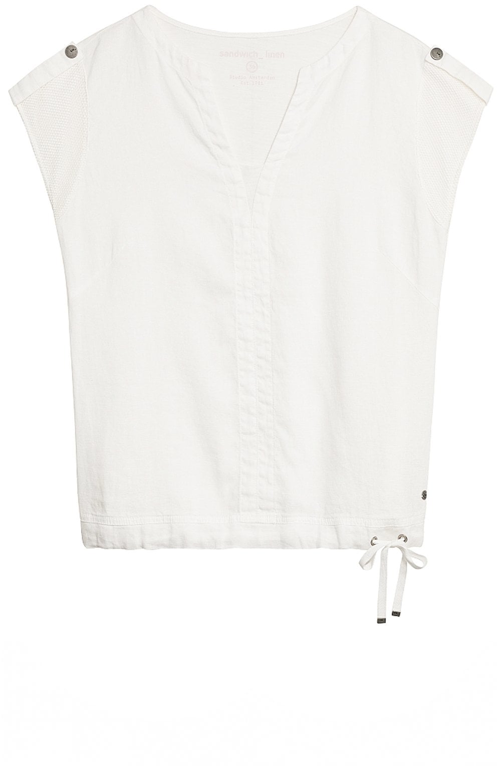 Cloud Dancer Linen Blouse