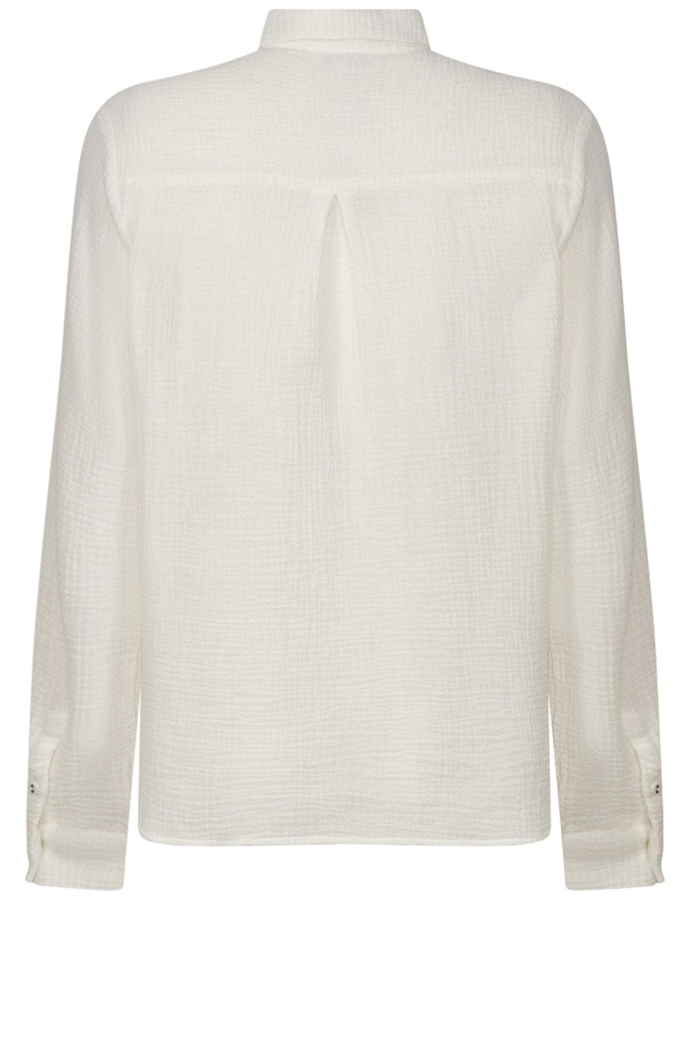 Cloud Dancer Muslin Blouse with Collar
