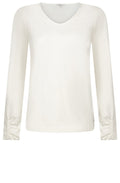 Cloud Dancer Ruched Cuff Top