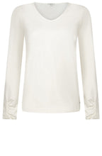 Cloud Dancer Ruched Cuff Top