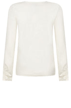 Cloud Dancer Ruched Cuff Top
