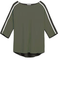 Contrasting Khaki Blouse