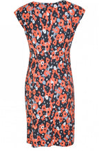 Coral Bold Print Jersey Dress