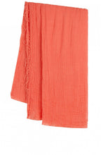 Coral Crinkle Effect Scarf