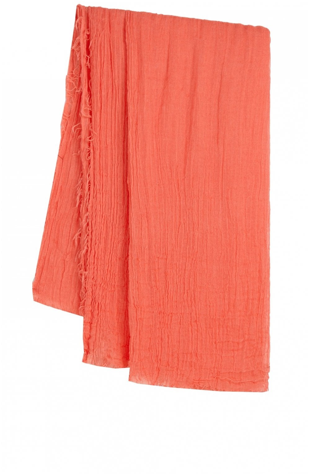 Coral Crinkle Effect Scarf
