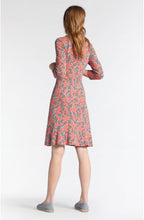 Coral Floral Print Dress
