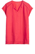 Coral Linen Front Tunic
