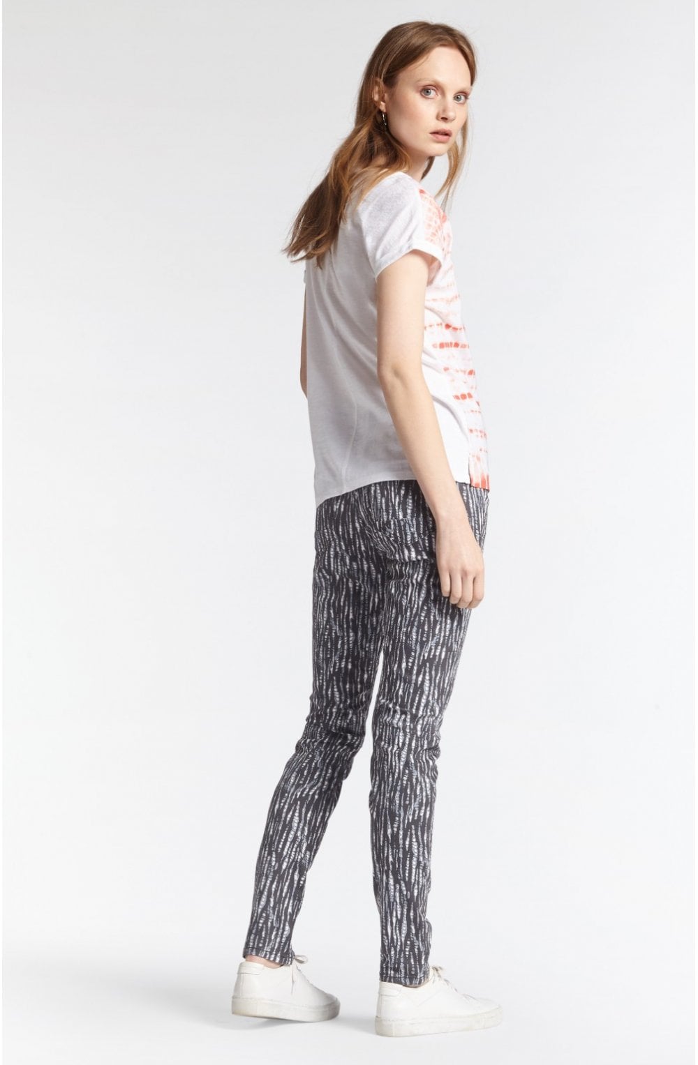 Coral Tie Dye Effect T Shirt