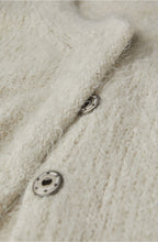 Cream Fluffy Three Button Cardigan