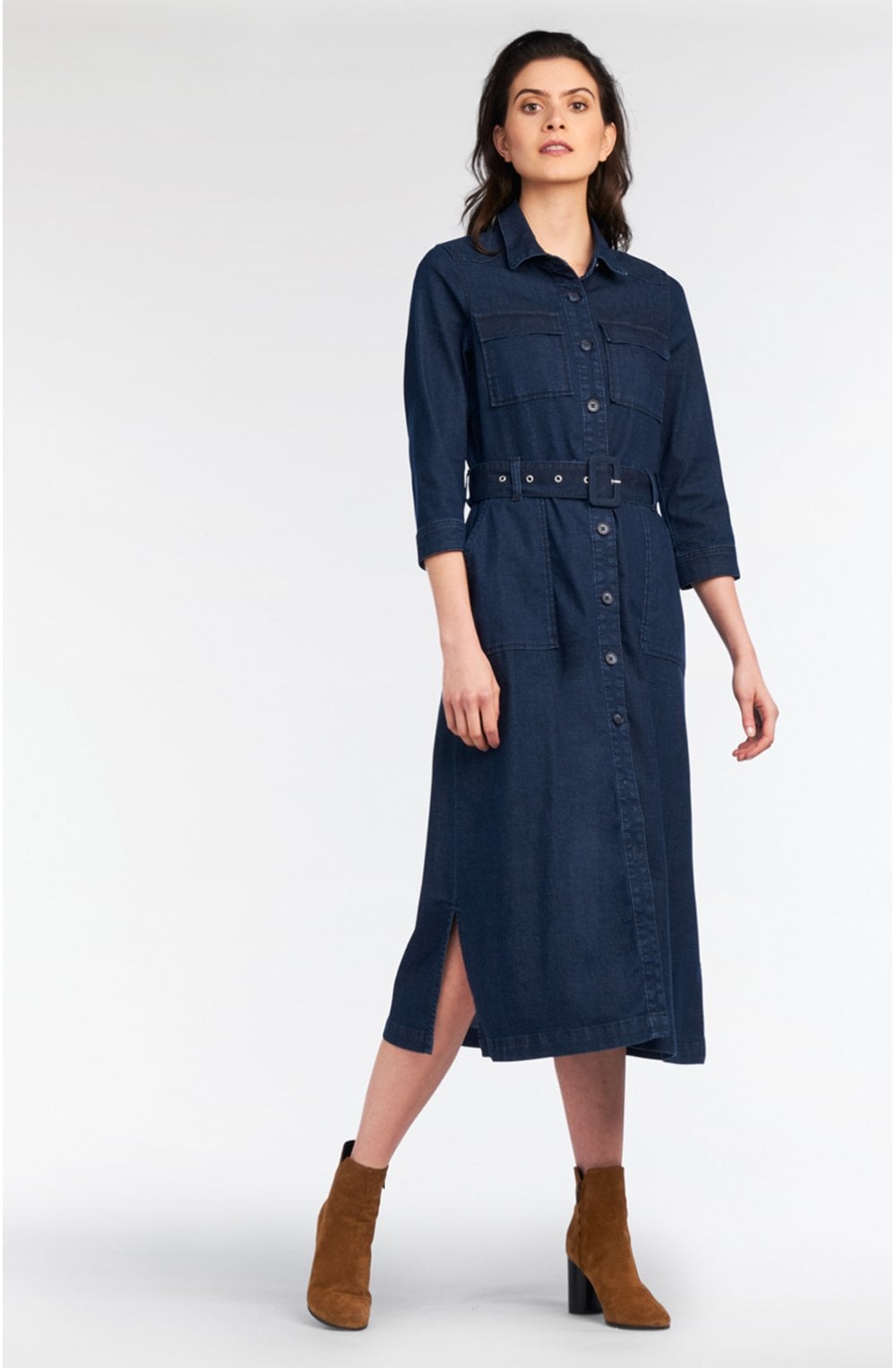 Dark Denim Shirt Dress
