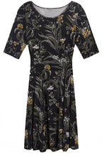Dark Grey Floral Print Dress
