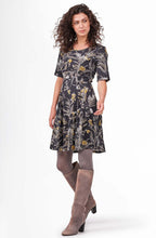 Dark Grey Floral Print Dress