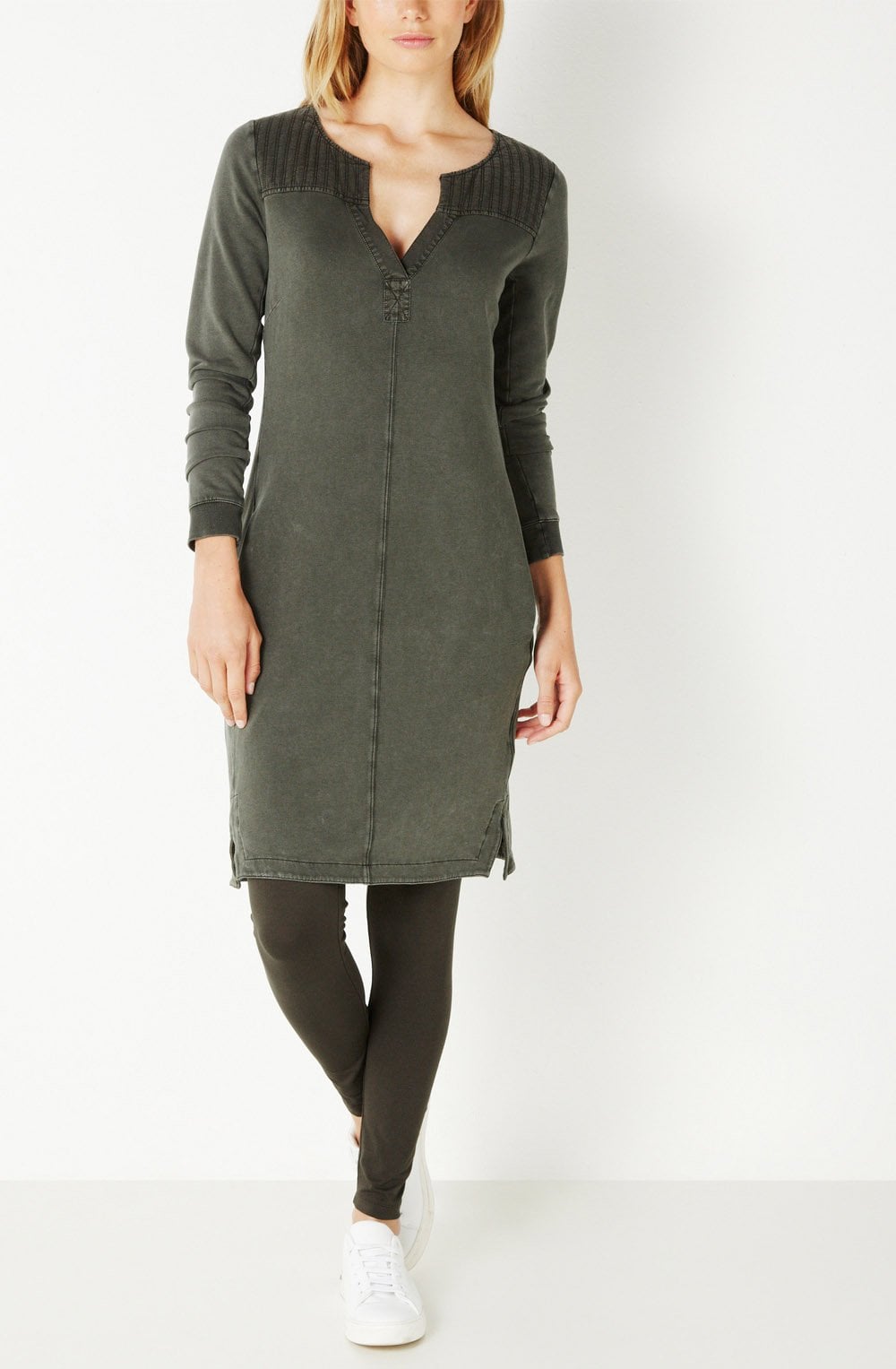 Dark Olive Jersey Dress
