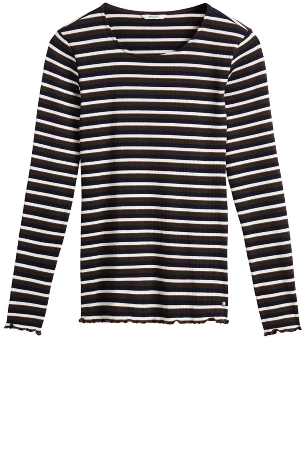 Dark Olive Striped Top