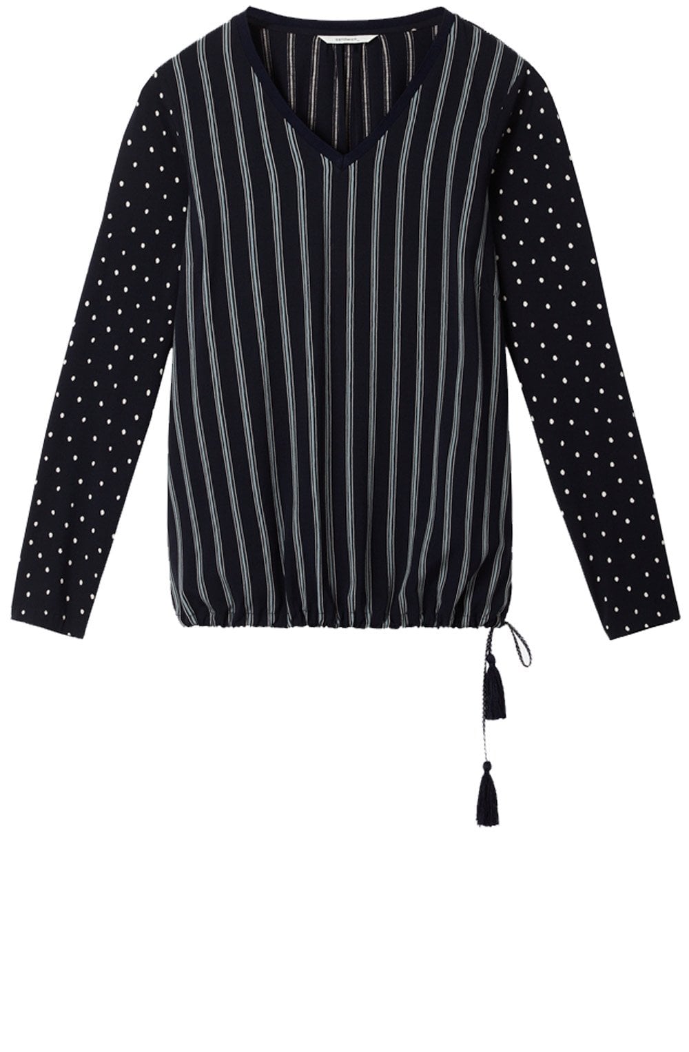 Dark Sapphire Stripe Print Blouse