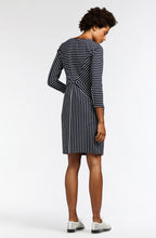 Dark Sapphire & White striped Dress