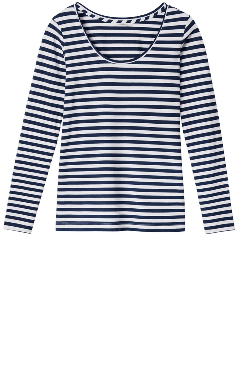 Dark Sapphire & White Striped Top
