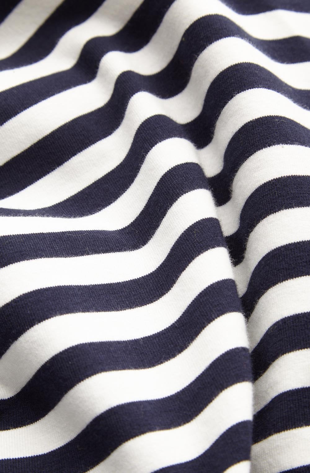 Dark Sapphire & White Striped Top