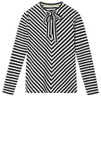 Dark Sapphire & White Striped Top