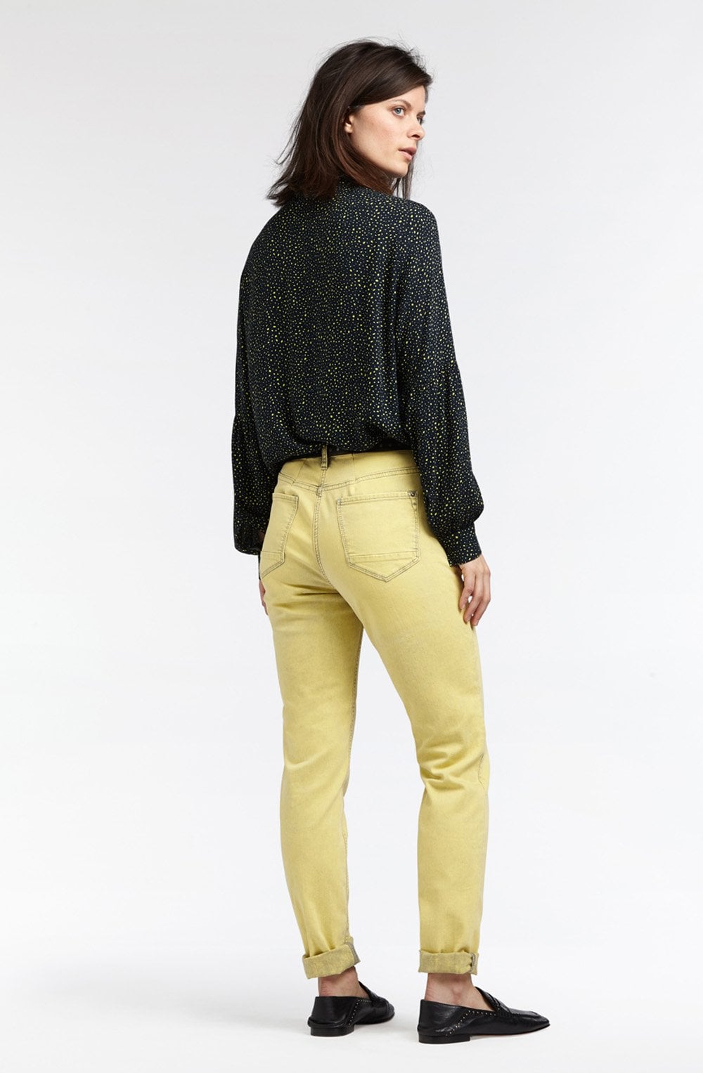 Dark Sapphire & Yellow Print Shirt