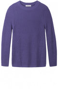 Dark Violet Ribbed Knit Jumper