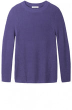 Dark Violet Ribbed Knit Jumper
