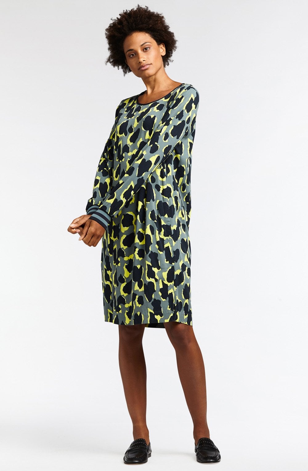 Deep Jade Animal Print Dress