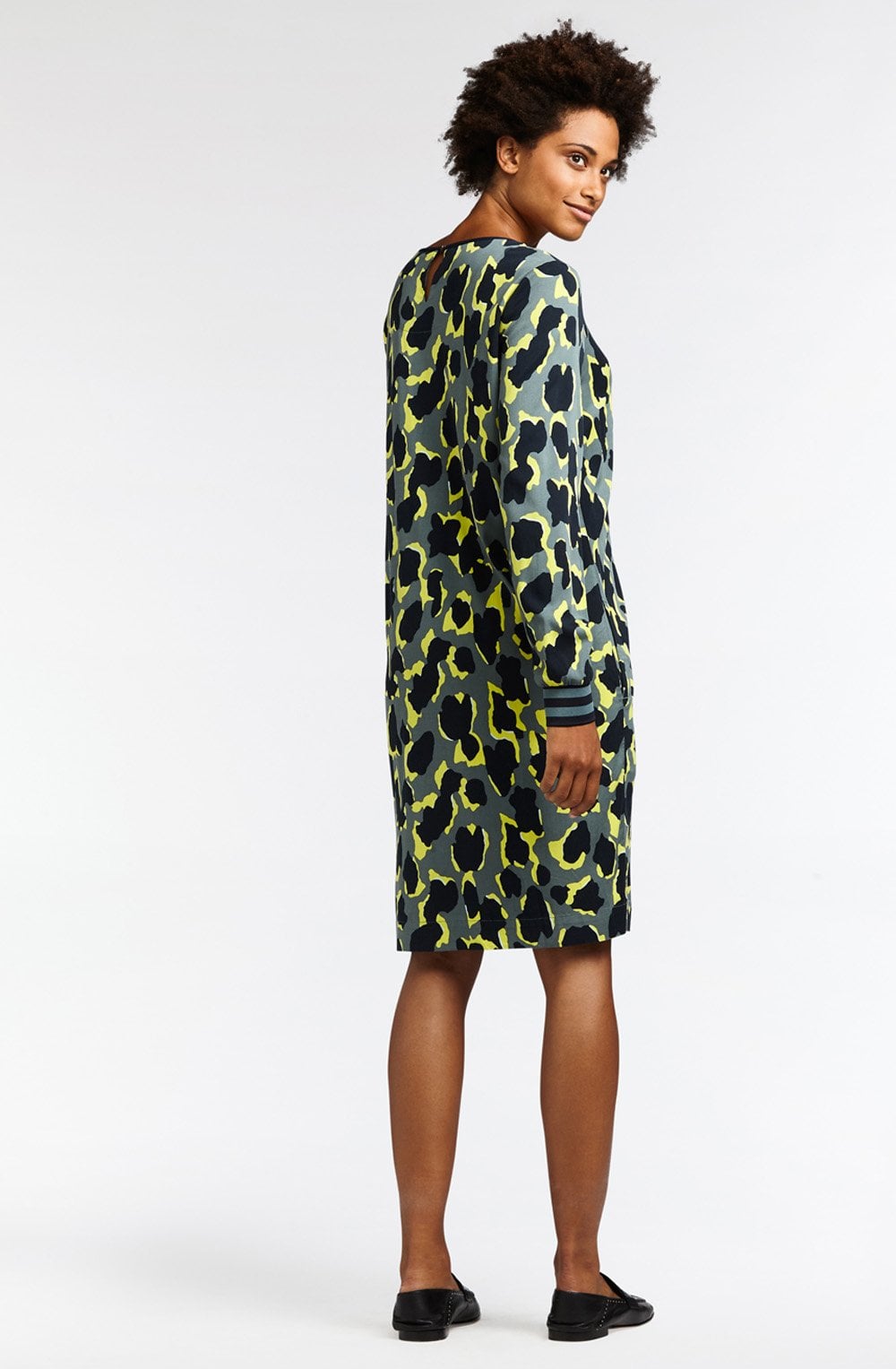 Deep Jade Animal Print Dress
