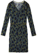 Deep Jade Crushed Patterned Dress