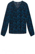 Deep Lagoon Animal Print Blouse