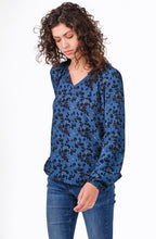 Deep Lagoon Animal Print Blouse