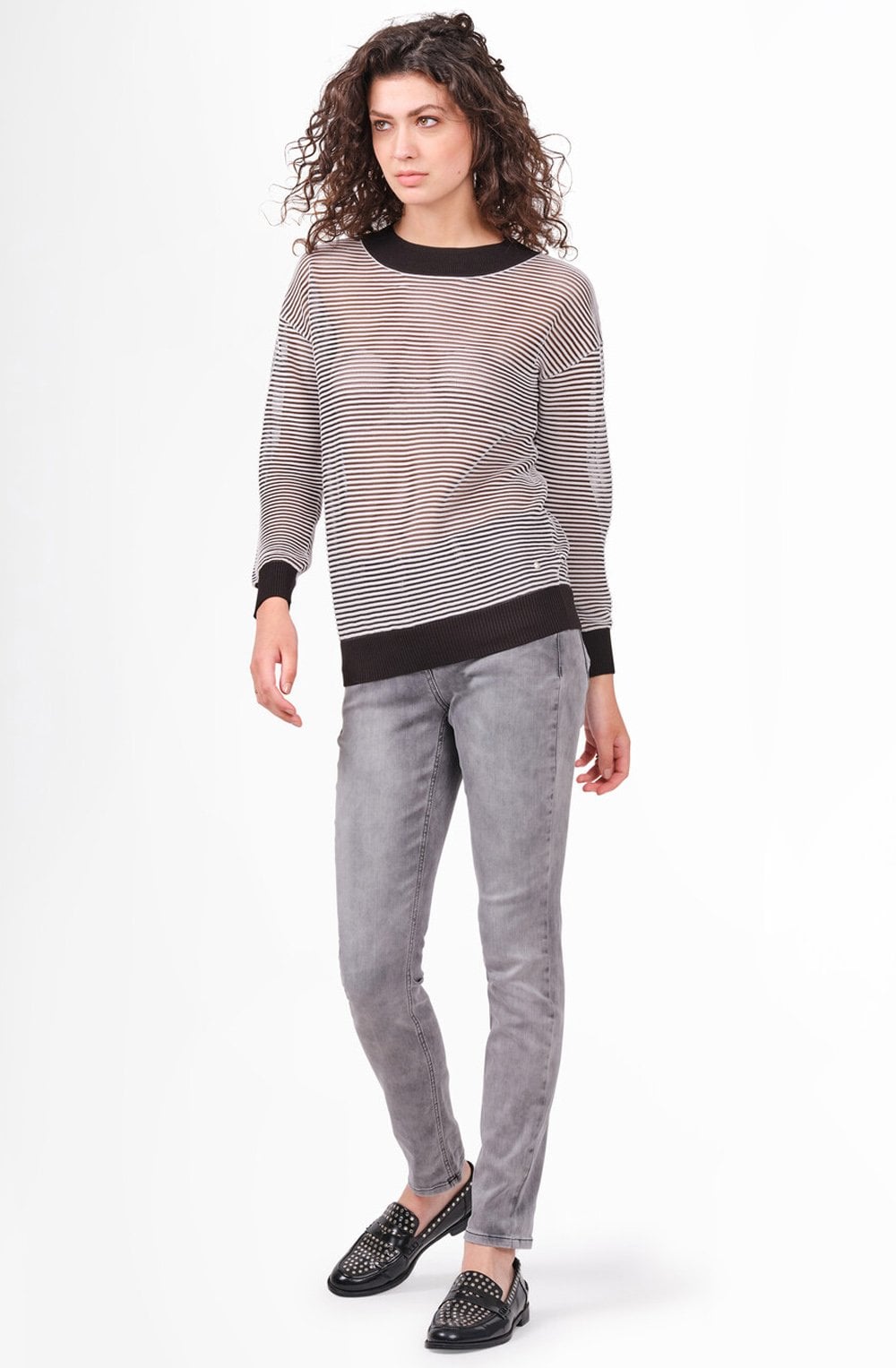 Embossed Striped Jumper